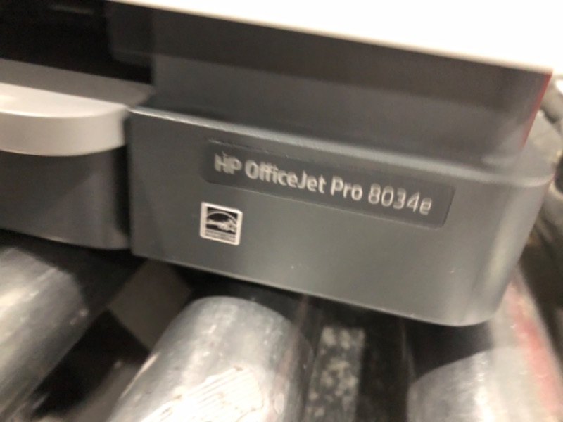 Photo 1 of HP OfficeJet Pro 8034e Wireless Color All-in-One Printer with 1 Full Year Instant Ink,White