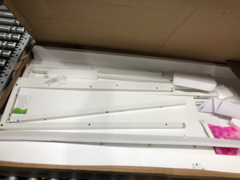 Photo 1 of Ameriwood Home Large Parsons 48"W Desk with 2 Drawers, White (9889396COM)