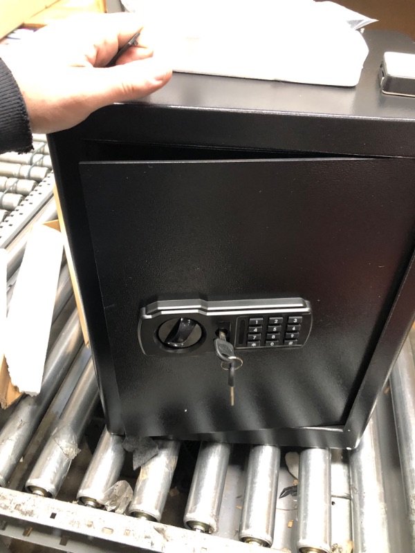 Photo 2 of 2.2 Cubic Large Fireproof Safe Box with Fireproof Document Bag, Personal Security Home Safe with Removable Shelf, Anti-Theft Lock Box for Money Shotgun Ammunition Jewelry Documents