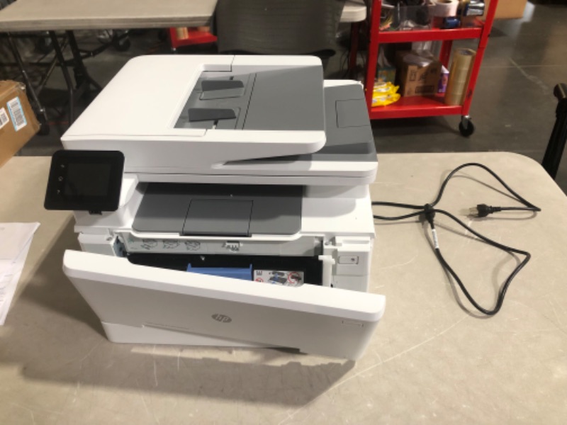 Photo 2 of HP Color LaserJet Pro M283fdw Wireless All-in-One Laser Printer, Remote Mobile Print, Scan & Copy, Duplex Printing, Works with Alexa (7KW75A), White