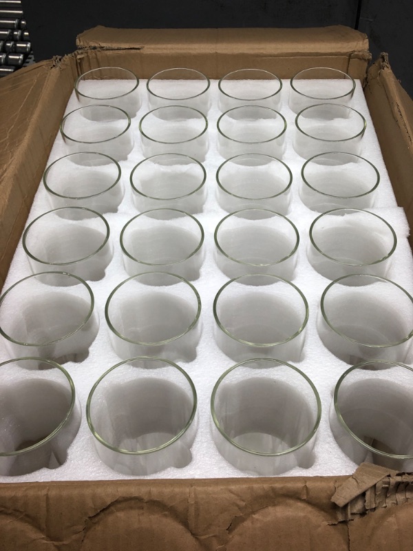 Photo 2 of 24 Pcs Glass Cylinder Vases for Centerpieces Bulk Floating Candle Holders Glass Table Vases for Wedding Home Formal Dinners Decorations (16 x 3.35 Inch)