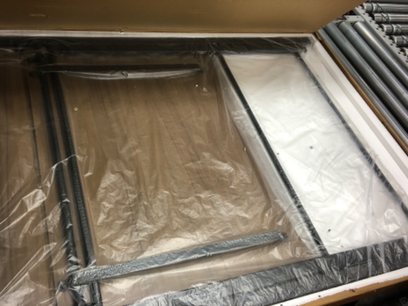 Photo 1 of GreenForest Folding Desk No Assembly Required, Computer Desk with 2-Tier Shelf Foldable Table for Small Spaces 29.5 x 20.47 inch, Espresso Large Size:29.5 x 20.47 Espresso