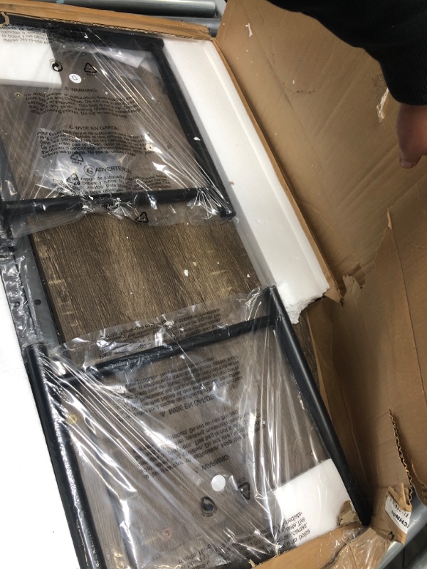 Photo 1 of Household Essentials 8081-1 Oval Rustic Coffee Table with Storage Shelf | Distressed Ashwood