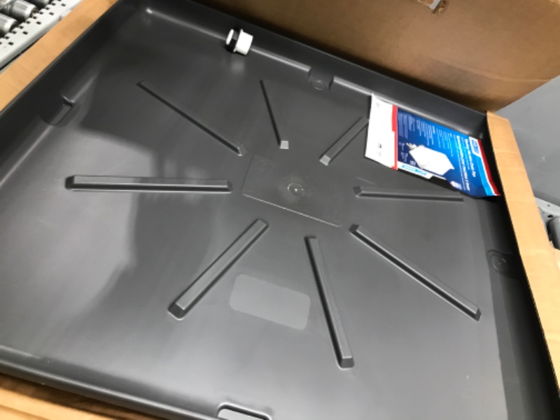 Photo 1 of Camco 20750 Washing Machine Drain Pan with PVC Fitting, 30-Inch x 32-Inch, Graphite - Protects Your Floors from Washing Machine Leaks - Easy to Use Standard Packaging Graphite 30" x 32"
