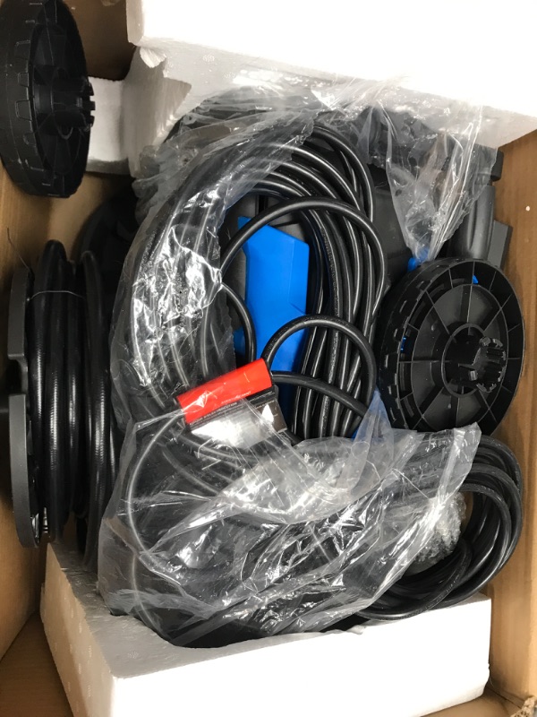 Photo 3 of Pressure Washer 3800PSI Electric Pressure Washer 2.0GPM Power Washer 1800W High Power Washer Surface Cleaner Machine with Hose Reel & Detergent Tank & 5 Nozzles Blue