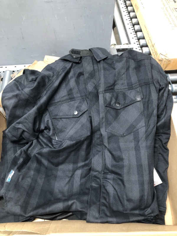 Photo 1 of SHIMA RENEGADE MEN 2 Motorcycle Shirt for Men - Armored Plaid Biker Flannel Jacket with FiberQL - Aramid and Cooling layer, CE Back, Shoulder, Elbow Protectors, Zipper and Snap Closure (Black, XXL) XX-Large Black