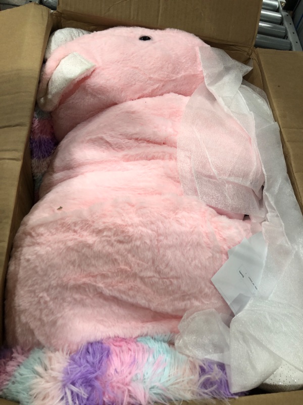 Photo 1 of Animal Adventure | Sqoosh2Poof Giant, Cuddly, Ultra Soft Plush Stuffed Animal with Bonus Interactive Surprise - 44" Unicorn