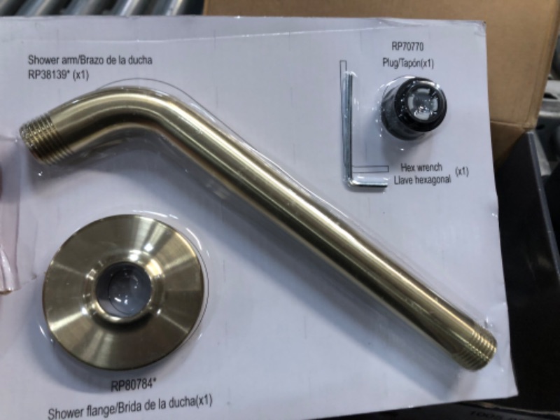 Photo 3 of ****PARTS ONLY**** Glacier Bay Dorind Single-Handle 1-Spray Tub and Shower Faucet in Matte Gold (Valve Included)