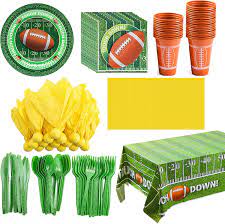 Photo 1 of 113Pcs Football Themed Party Supplies Set for 16 People
