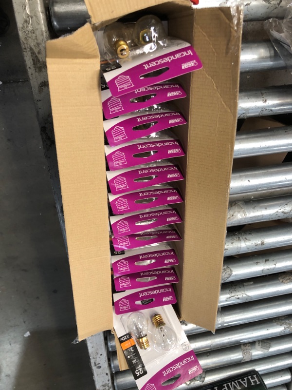 Photo 1 of 25-Watt Soft White (2700K) S11 Intermediate E17 Base Dimmable Incandescent Light Bulb (2-Pack) 12 packs.
