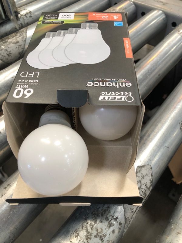 Photo 1 of FEIT ELECTRIC OM60DM/927CA/4 60W A19 27K LED BULB,Soft White (2700K)