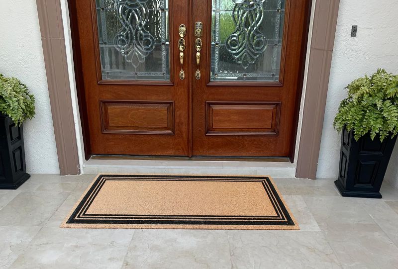 Photo 1 of 2X4  Anti-Shed Treated Durable Doormat for Entrance, Heavy Duty, Thin Profile, Easy to Clean, Long Lasting, Front Door Entry Doormat