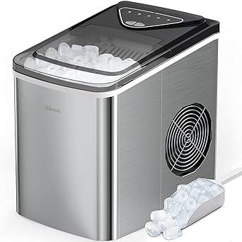 Photo 1 of ***USED - NOT IN ORIGINAL PACKAGING***
Silonn Ice Makers Countertop, 9 Cubes Ready in 6 Mins, Stainless Steel
