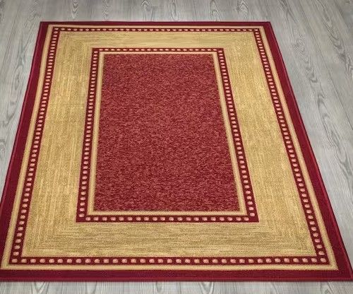 Photo 1 of 1'11 x 8 '     House Collection Non-Slip Rubberback Border Design  Indoor Area Rug