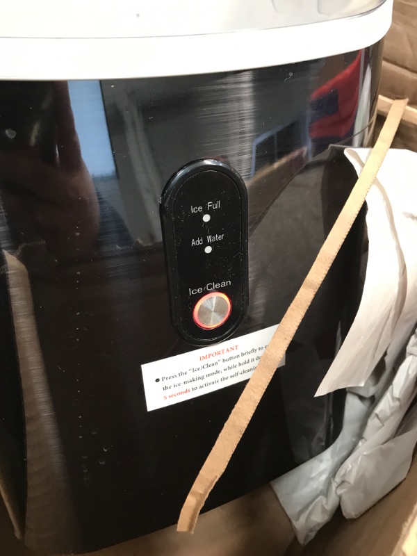 Photo 2 of Nugget Countertop Ice Maker with Soft Chewable Pellet Ice, Pebble Portable Ice Machine, 34lbs Per Day, Self-Cleaning, Sonic Ice, One-Click Operation, for Kitchen,Office Stainless Steel Black
