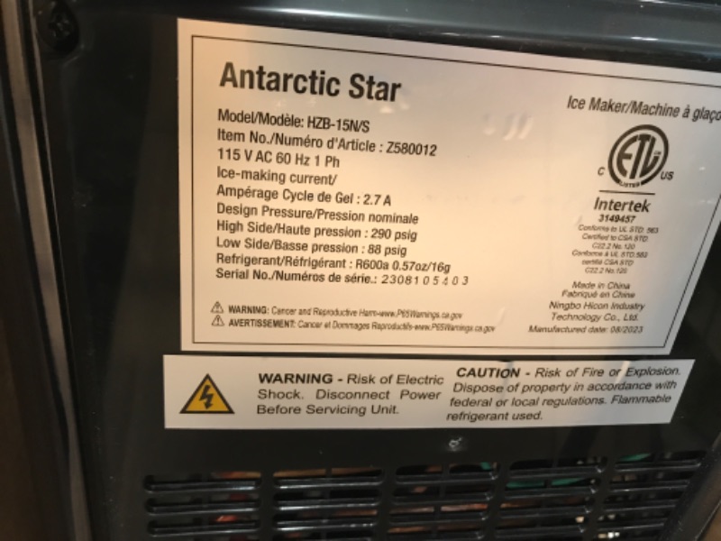 Photo 5 of Nugget Countertop Ice Maker with Soft Chewable Pellet Ice, Pebble Portable Ice Machine, 34lbs Per Day, Self-Cleaning, Sonic Ice, One-Click Operation, for Kitchen,Office Stainless Steel Black
