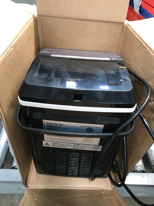 Photo 4 of Nugget Countertop Ice Maker with Soft Chewable Pellet Ice, Pebble Portable Ice Machine, 34lbs Per Day, Self-Cleaning, Sonic Ice, One-Click Operation, for Kitchen,Office Stainless Steel Black
