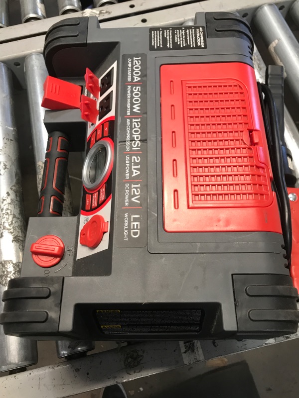 Photo 2 of ***CHARGER AND INVERTER DON'T WORK - UNABLE TO TROUBLESHOOT***
VECTOR 1200 Peak Amp Jump Starter, PPRH5V, Battery Booster, Dual Power Inverter