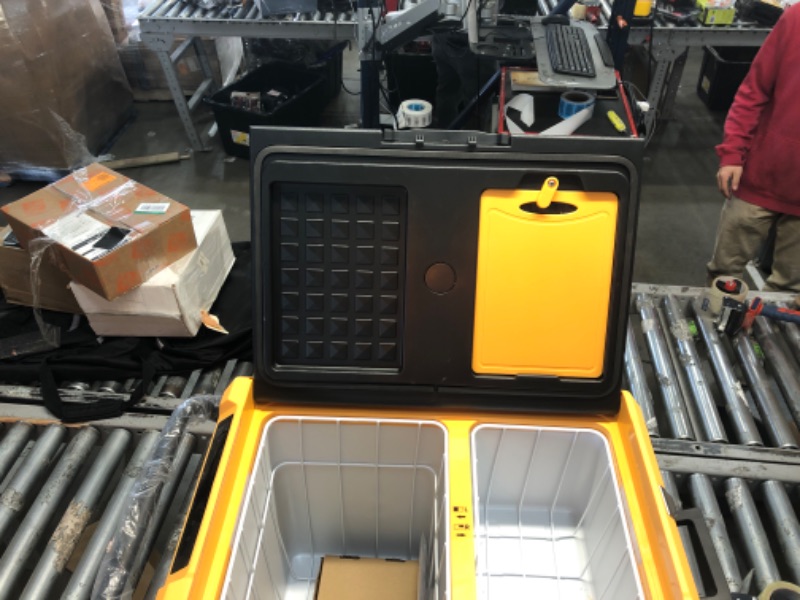 Photo 1 of 48 qt. Portable Car Refrigerator, 12 Volt Compressor Freezer Fridge Dual Zone, Chest Cooler APP Control