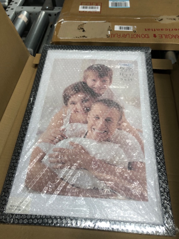 View 2 of snzimtty 13x19 Picture Frame Wood,Simple Style in 13x19 Frame Wood,Plexiglass Pictures 11x17 with Mat or 13 x 19 Picture Frame Without Mat for Wall Art Photo and Prints,Natural Wood 1Pack Wood 13X19