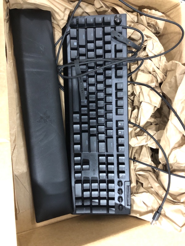 Photo 2 of Razer BlackWidow V4 Pro Wired Mechanical Gaming Keyboard: Yellow Mechanical Switches - Linear & Silent - Doubleshot ABS Keycaps - Command Dial - Programmable Macros - Chroma RGB - Magnetic Wrist Rest Yellow Switches - Linear & Silent