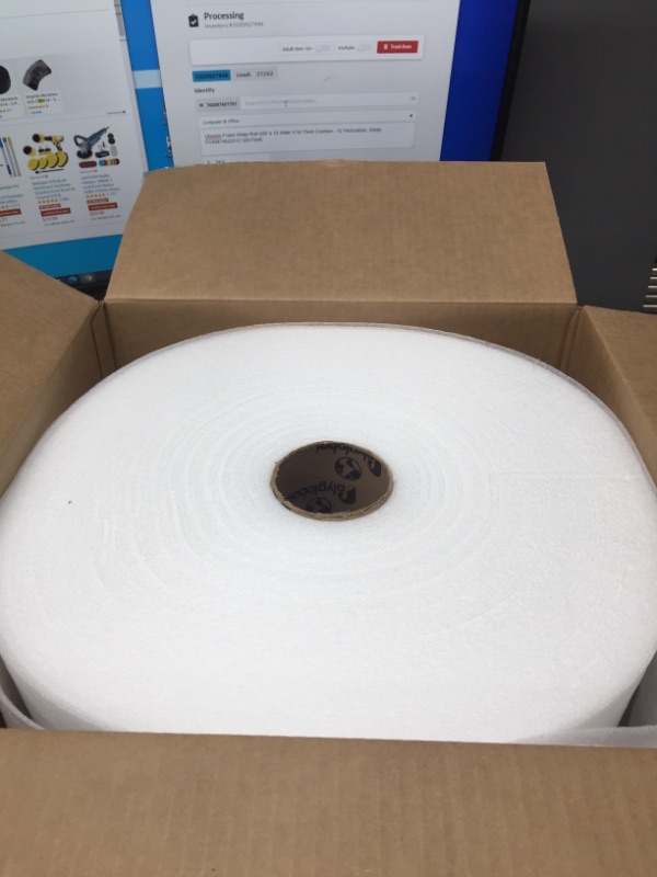 Photo 2 of Uboxes Foam Wrap Roll 320' x 12 Wide 1/16 Thick Cushion - 12 Perforation, White, FOAM11622512 320 Feet