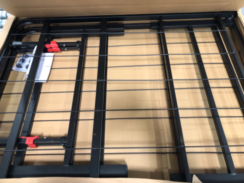 Photo 1 of Amazon Basics Foldable Metal Platform Bed Frame with Tool Free Setup, 14 Inches High, Full, Black Full 14-Inch