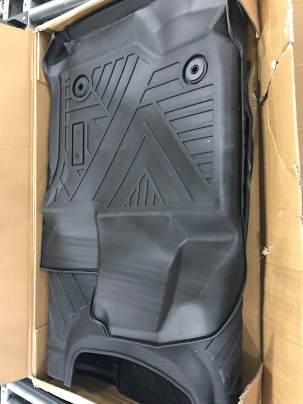 Photo 2 of KYX Floor Mats for 2015-2024 F150 SuperCrew/Crew Cab, All Weather Protection Car Floor Liners 1st and 2nd Row Front & Rear, Car Mats TPE Material, Black 2015-2024 F150 Floor Mats