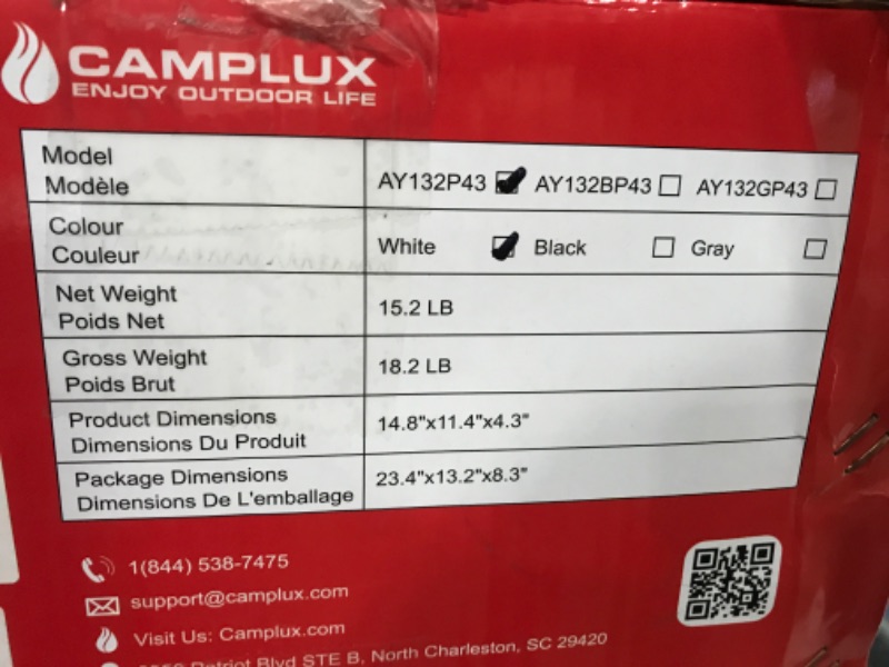 Photo 4 of ***PARTS ONLY READ NOTES***Camplux 5L 1.32 GPM Outdoor Portable Propane Gas Tankless Water Heater With 1.2 GPM Water Pump White