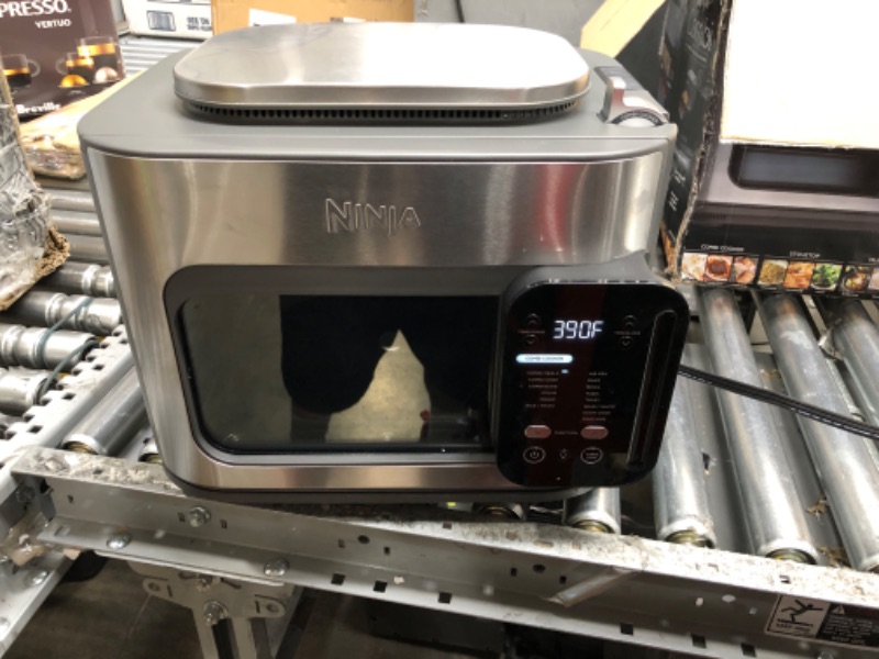 Photo 2 of Ninja SFP701 Combi All-in-One Multicooker, Oven, and Air Fryer, 14-in-1 Functions,15-Minute Complete Meals, Includes 3 Accessories, Auto Cook Menu, Timer, Automatic Shut-Off, Grey, 14.92 x15.43 x13.11
