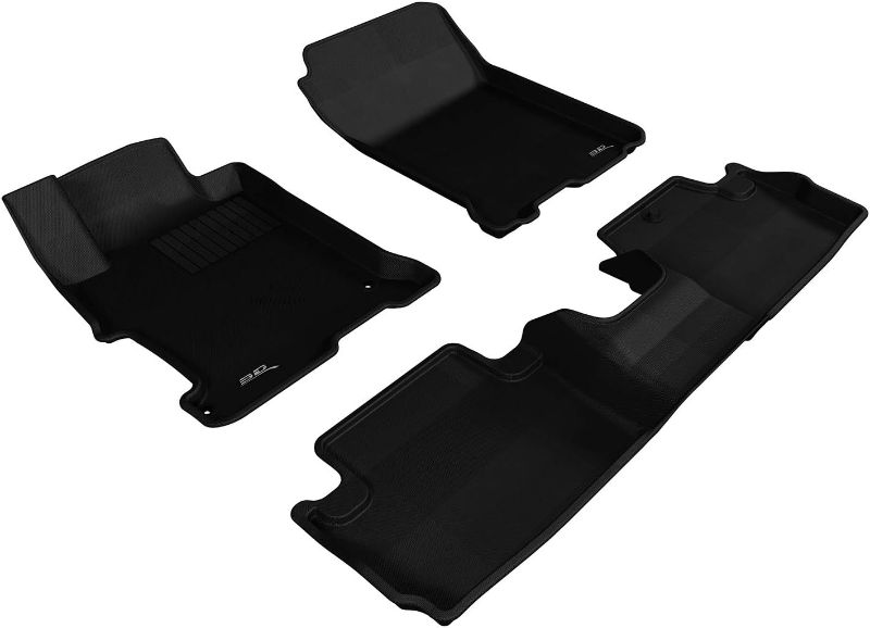 Photo 1 of 3D MAXpider L1HD04901509 All-Weather Floor Mats for Honda Accord Coupe 2013 2014 2015 2016 2017 Custom Fit Car Floor Liners, Kagu Series (1st & 2nd Row, Black)
