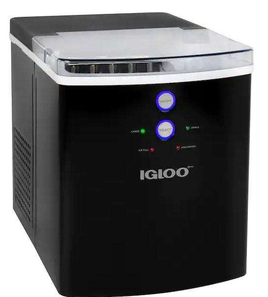 Photo 1 of 33 lb. Portable Ice Maker in Black
