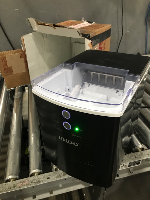 Photo 2 of 33 lb. Portable Ice Maker in Black
