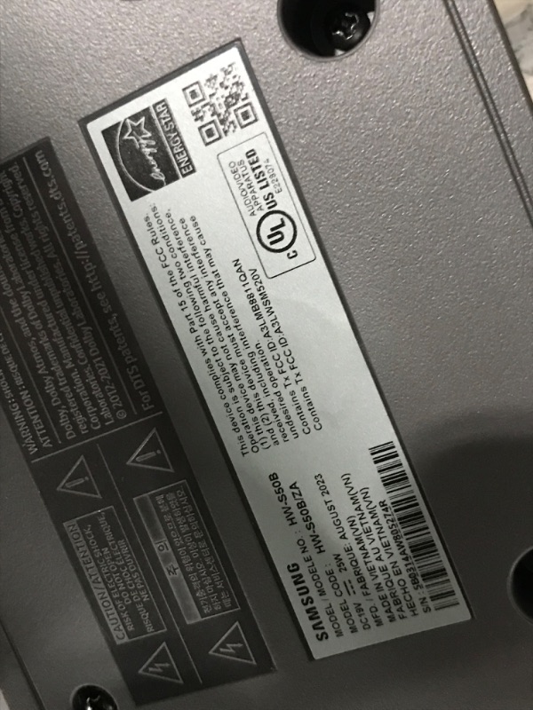 Photo 3 of SAMSUNG HW-S50B/ZA 3.0ch All-in-One Soundbar w/Dolby 5.1, DTS Virtual:X, Q Symphony, Built in Center Speaker, Adaptive Sound Lite, Bluetooth Multi Connection, 2022 Black HW-S50B Soundbar