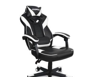 Photo 1 of *************UNKNOWN IF COMPLETE************
HEADMALL Gaming Chair, Gamer Chair with Footrest and Lumbar Support, Ergonomic Design Height Adjustable Video Game Chair with 360°-Swivel Seat and Headrest for Game or Office BLACK AND WHITE\