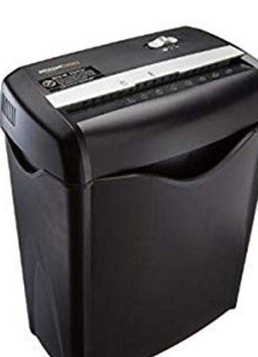 Photo 1 of Amazon Basics 6-Sheet Cross-Cut Paper Shredder and Shredder Sharpening 