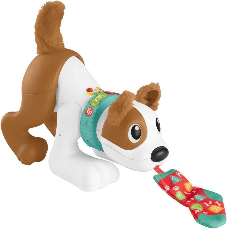 Photo 1 of Fisher-Price 123 Crawl with Me Puppy, Electronic Dog Infant Crawling Toy