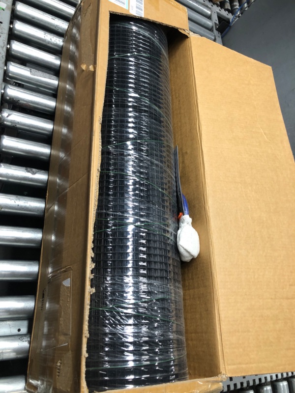 Photo 2 of 36'' x 100' 1/2inch Hardware Cloth 19 Gauge Black PVC Coated Wire Fencing Galvanized Welding Garden Fence Roll Square Mesh 19 Gauge Chicken Rabbit Snake Cage Heavy Duty Welding Fencing 1/2''/ 36'' x 100'