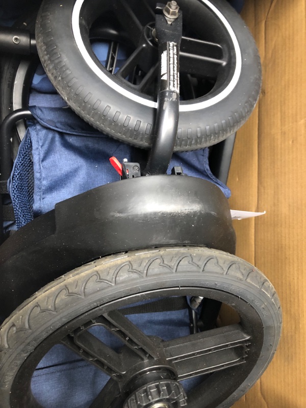 Photo 1 of babyGap Trek Jogging Stroller - Lightweight Jogging Stoller with Extendable Canopy & Reclining Seat - Includes Car Seat Adapter - Made with Sustainable Materials, Navy Camo