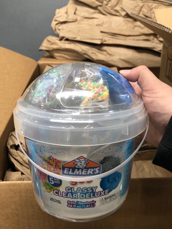 Photo 2 of Elmer's GUE Premade Includes 5 Sets of Slime Add-ins, 3 Lb. Bucket, Glassy Clear