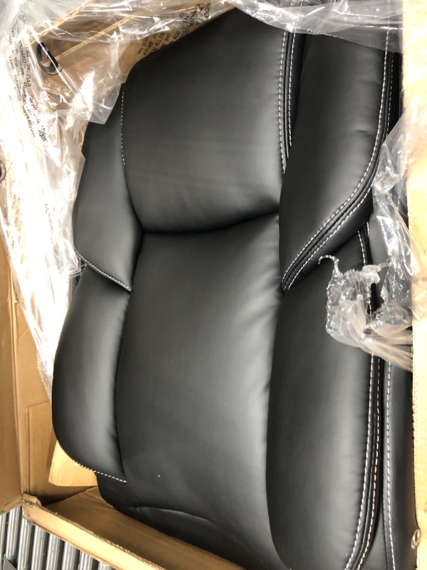 Photo 2 of **** UNKNOWN MODEL ***COLAMY Big and Tall Office Chair 400lbs Wide Seat- High Back PU Leather Executive Computer Desk Chair for Heavy People, Large Office Chair with Heavy Duty Metal Base and Ergonomic Back Support- Black
