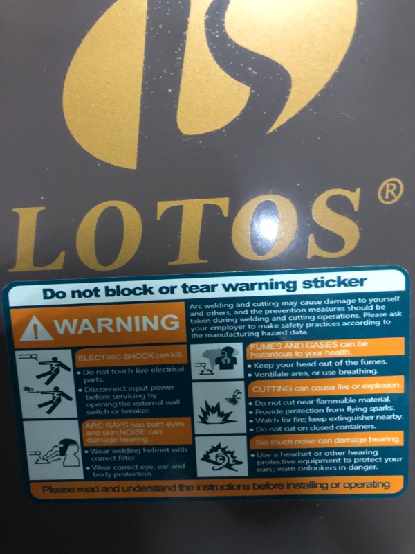 Photo 5 of * important * see clerk notes * 
LOTOS LT5000D 50A Air Inverter Plasma Cutter Dual Voltage 110/220VAC 1/2" Clean Cut & PCS22 Plasma Cutter 