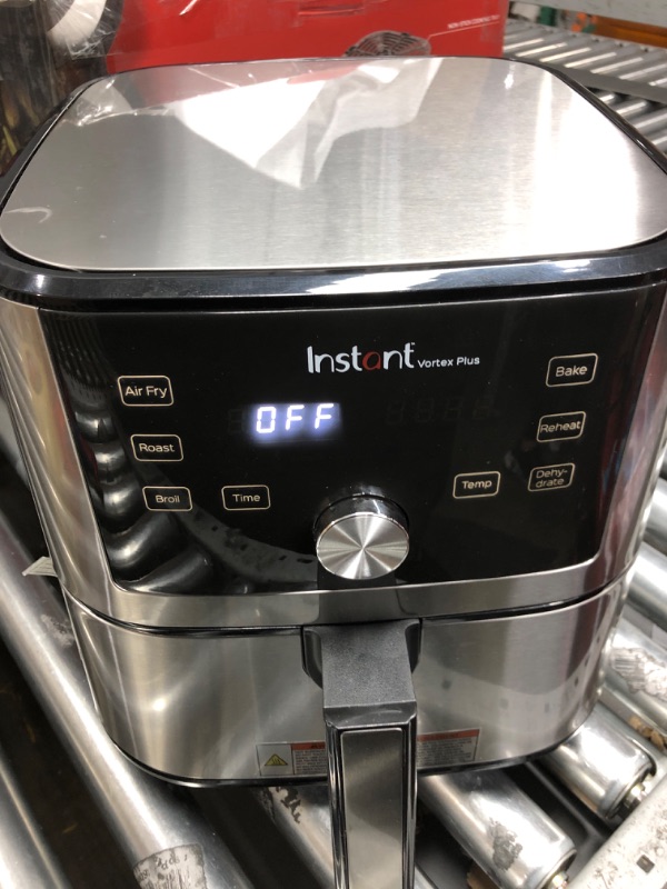 Photo 2 of Instant Vortex Plus Air Fryer Oven, 6 Quart, From the Makers of Instant Pot, 6-in-1, Broil, Roast, Dehydrate, Bake, Non-stick and Dishwasher-Safe Basket, App With Over 100 Recipes, Stainless Steel 6QT Vortex Plus