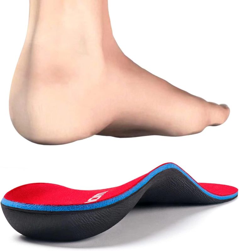 Photo 1 of Arch Support Flat Feet Insoles - Orthotic Shoe Inserts Relieve Flat Foot, Plantar Fasciitis, Heel Pain, Over Pronation - Plantar Fasciitis Pain Relief Orthotics for Women and Men
