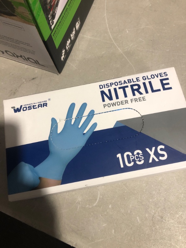 Photo 1 of * see images *
 Nitrile Disposable Gloves Powder & Latex Free 4mil Touch Screen Disposable Non-Sterile Nitrile Exam Gloves
XS