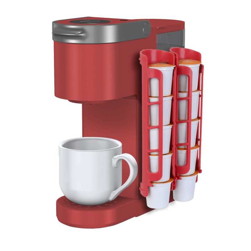 Photo 1 of 2 SETS ***COLORS VARY***
STORAGENIE Coffee Pod Holder for Kerig Kcup, Side Mount K Cup Storage, Coffee Pod Organizer, Perfect for Small Counters (2 Pack| For 10 K Cups,Red) 2 Pack / for 10 Pods Red