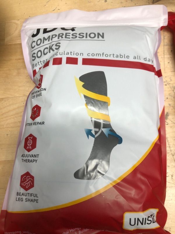 Photo 1 of JDQ Compression Socks for Women & Men (2 Pairs) 20-30mmHg Circulation Support Socks for Athletic Running