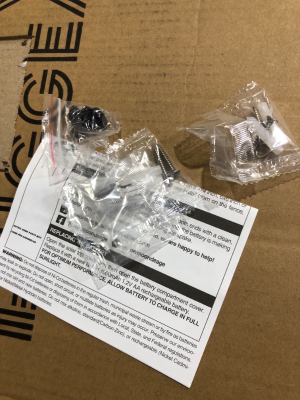 Photo 1 of MOON-DE-AGE Solar Post Cap Lights, 4x4 4x6 6x6 Fence Post Light Solar Powered, 8 Pack