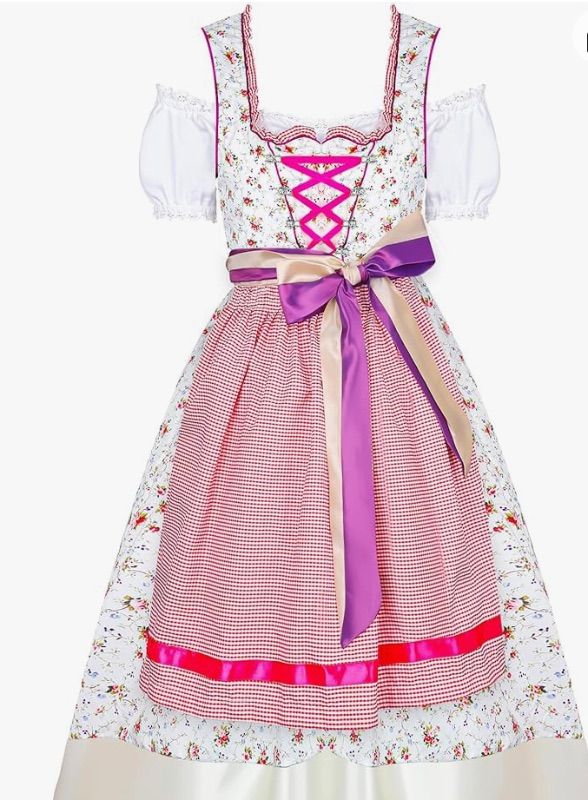 Photo 1 of SIZE: x small * zipper broken *
QZYL Oktoberfest Costumes Women, German Dresses for Oktoberfest Women, Dirndl Dresses Outfit for Bavarian Oktoberfest Party