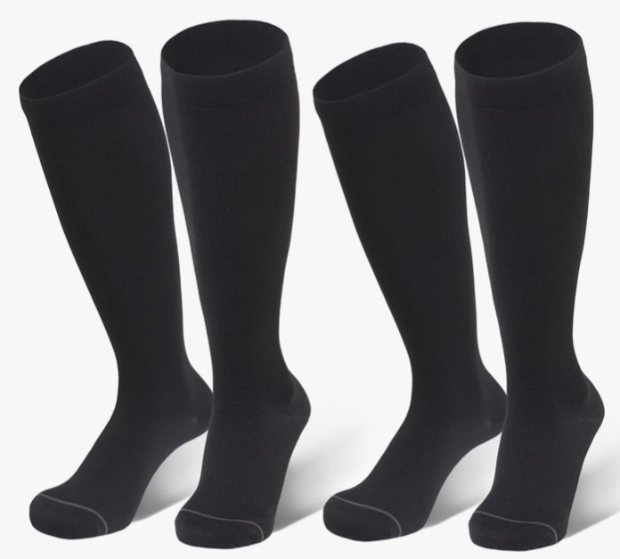 Photo 1 of JDQ Compression Socks for Women & Men (4 Pairs) 20-30mmHg Circulation Support Socks for Athletic Running
